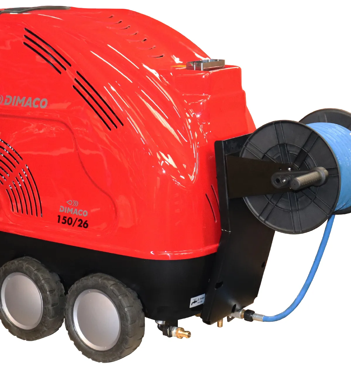Nettoyeur HP DIMACO électrique eau chaude 1260 l/h 200 bars Enrouleu