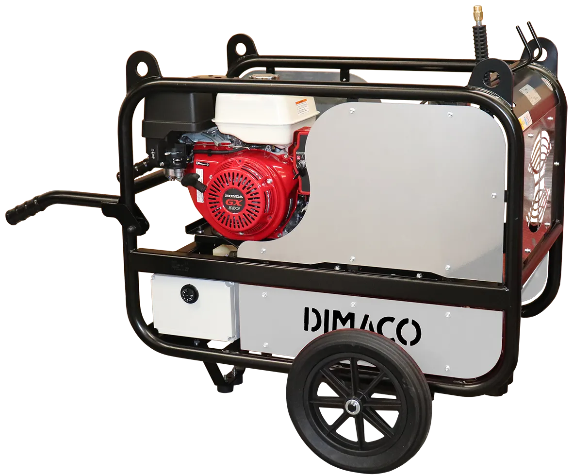 Nettoyeur HP DIMACO 900 l/h 240b Moteur ess HONDA 13cv Eau Chaude